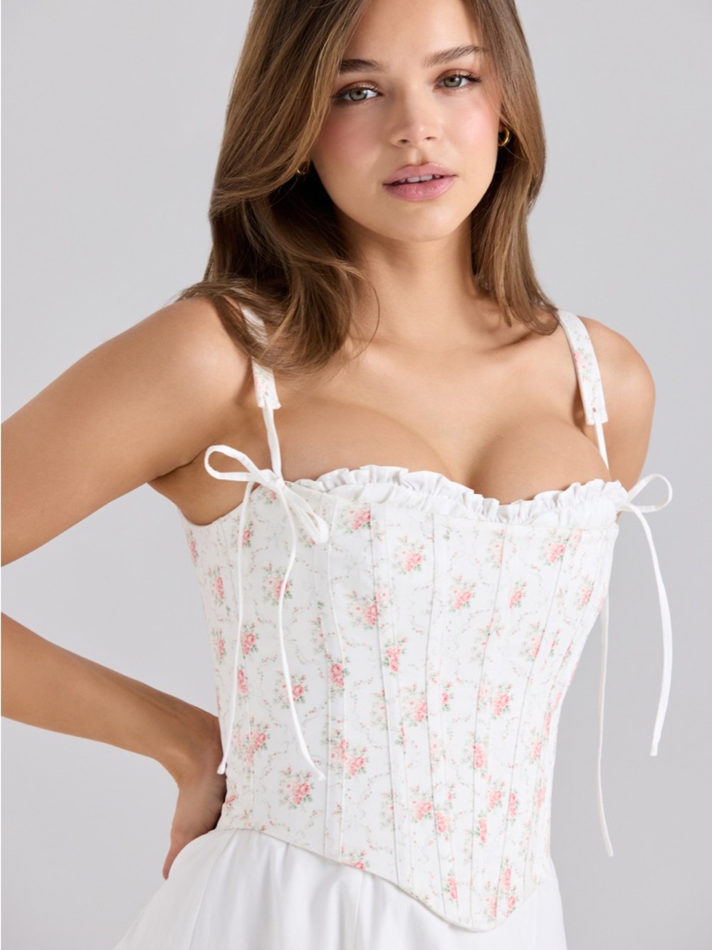 House of CB Clarabelle rose Print corset Detachable Corset‎ Midi size XS NWOT - Picture 8 of 16